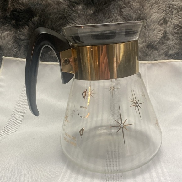 Mid Century Modern "Corning " atomic starburst glass carafe - Picture 2 of 16
